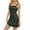 ☪045-Green, variant on Women's Sequin Back Tie Design Strap Sleeveless Square Neck Dress - Glamorous Statement Silhouette with Open Back Detail for Evening Events