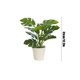 thumbnail image 3 of Hojas Simuladas Planta artificial Monstera Deliciosa en maceta,de plástico verde,para decoración de sala de estar (1 pieza). Rkxzt, 3 of 6