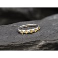 thumbnail image 2 of Citrine Band Dainty Citrine Ring Natural Citrine November Birthstone Silver Ring, 2 of 6