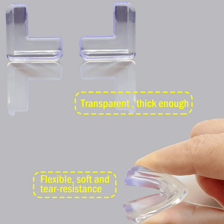 Baby Products Online - Clear corner protectors (packages), table corner  protectors, transparent bumpers, high durable adhesive gel, corner  protector for baby, children, furniture, closet, glass, coffee table, etc.  - Kideno