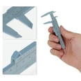 thumbnail image 3 of Unique Bargains 1 Pc Mini Eyebrow Measuring Ruler Double Scale Aliper Measuring Tool 4.13"x1.73" Blue, 3 of 6