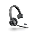 thumbnail image 1 of Poly - Auriculares inalámbricos Voyager 4310 UC (Plantronics) - Auriculares de un solo oído con micrófono boom - Se conectan a PC/Mac mediante adaptador Bluetooth USB-A, teléfono celular mediante Blue, 1 of 5