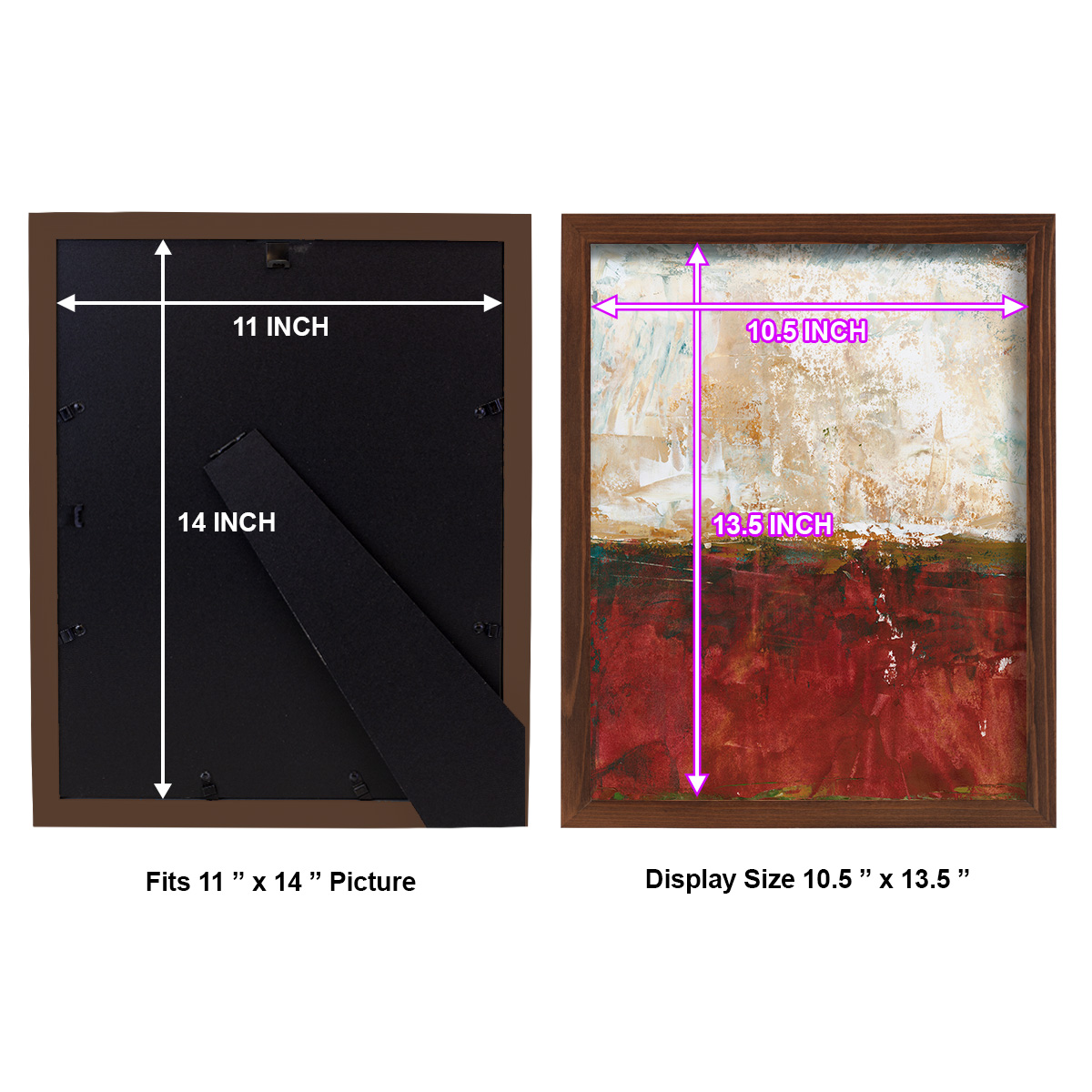August Horizon I -Framed Print w/glass-Chestnut