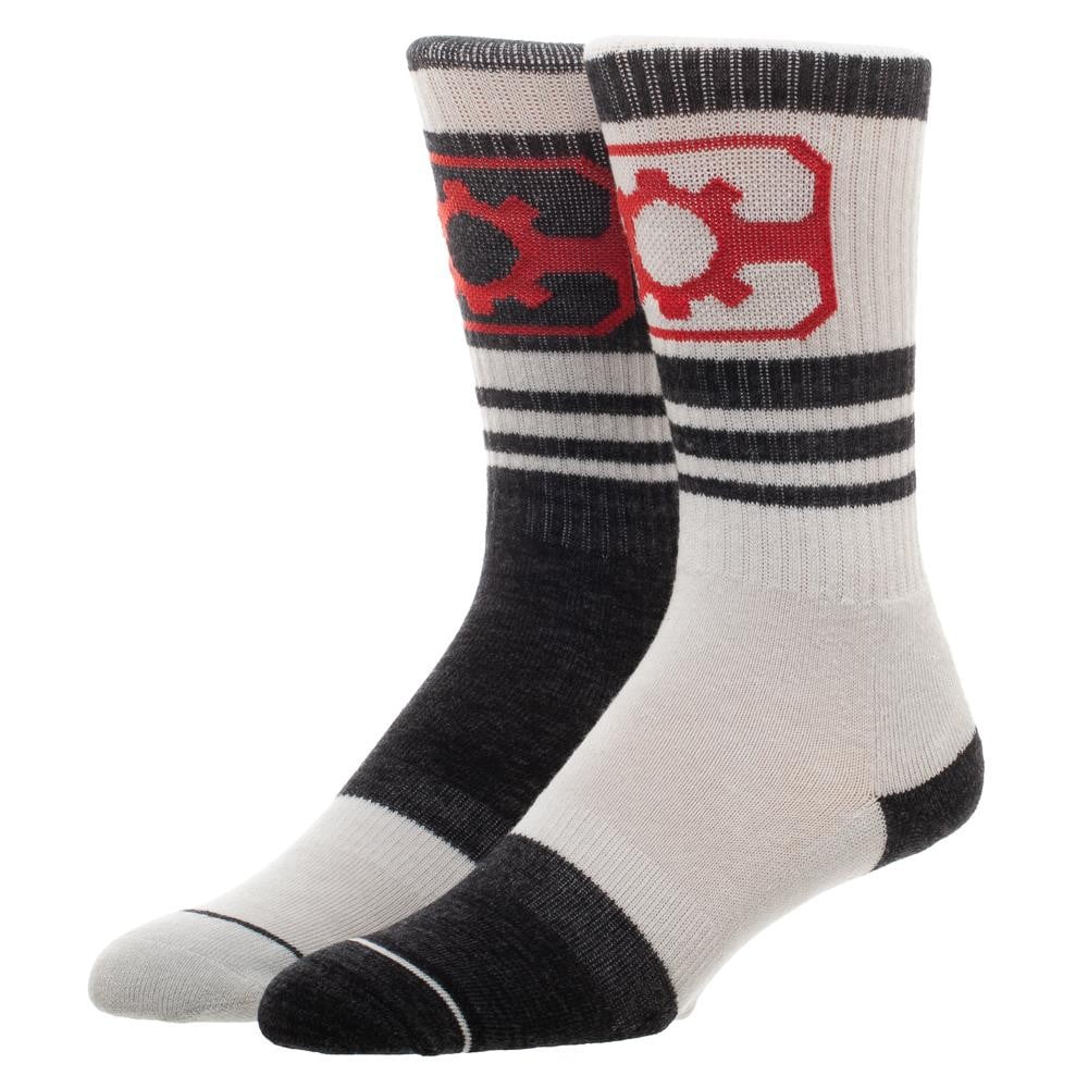 Flipped Colors Men's Gray Crew Socks