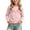 Z04-Pink, variant on Spazoro Toddler Girls 100% Cotton Shirts, Ruffle Neck Fall Cute Pattern Long Sleeve Casual Basic Tee Tops for Girls Gray Size 3-4T