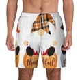 thumbnail image 2 of Picia Autumn Gnomes-1 pattern Mens Swim Trunks with Compression Liner Stretch Beach Shorts Quick Dry with Zipper Pockets No-Chafing Board Shorts-Medium, 2 of 9