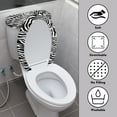 thumbnail image 3 of FORUDESIGNS Zebra Print Toilet Lid Cover Toilet Tank Cover 2 Pieces Non-Fading Toilet Lid Protector, Machine Washable Seat Covers for Bathroom Decoration Accessories, 3 of 8