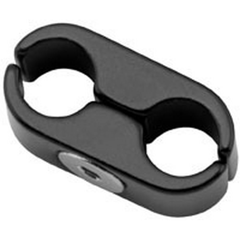 BikeMaster Cable Clamps, 2 Lines Black
