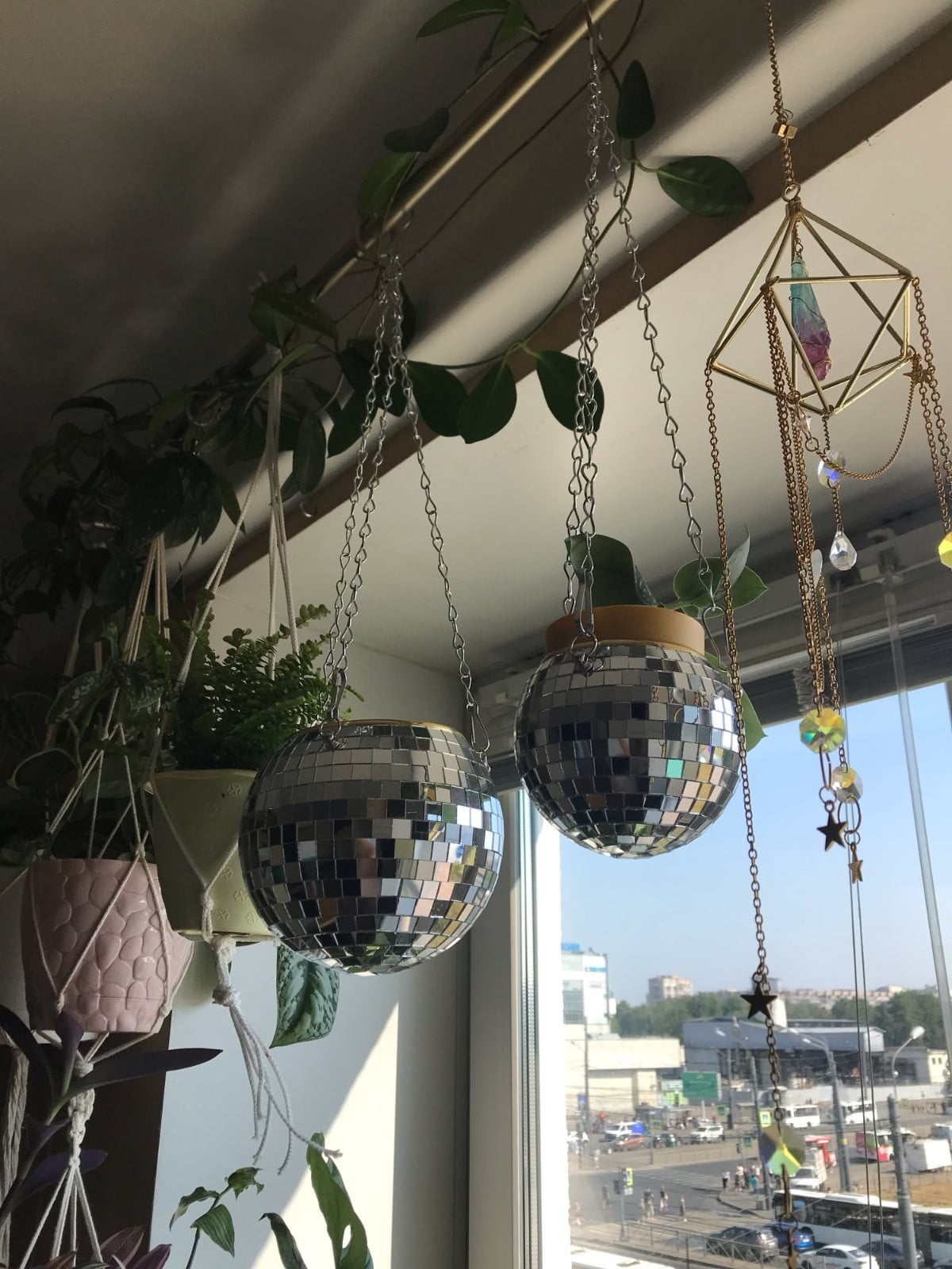 6inch Disco Ball Planter Disco Planter for Indoor Plants Disco Ball Plant Hanger Pots - 2