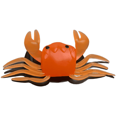 Wofarmy Silicone Crab Lure 10pcs 6.5cm 3.2g Lifelike Detail Soft Bait for Saltwater Use 3#Orange