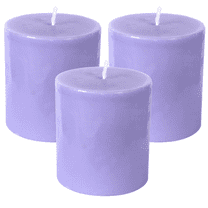Scented Pillar Candles, 2.8x2.5 in. - Wonderful Aroma - Long Lasting – Elegant Lavender Fields - 2 PACK