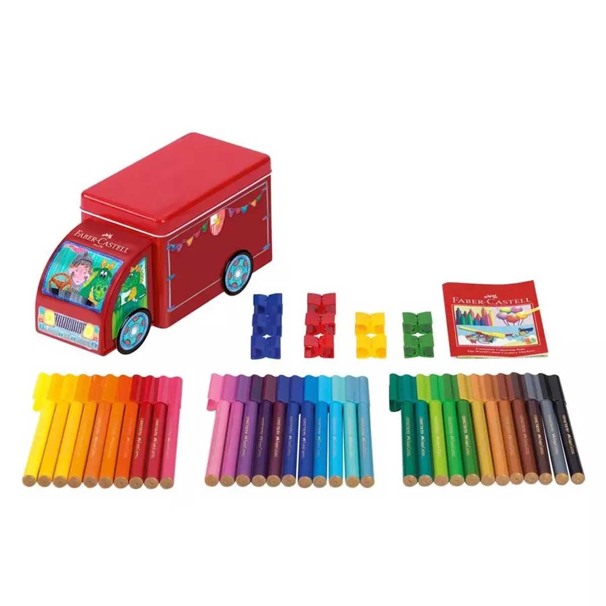 Faber-Castell 155533 Connector Truck Felt Tip Pen Set, 43 pieces
