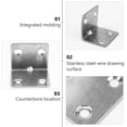 thumbnail image 2 of unbranded 16 Pcs Supports d'Angle en Métal Acier Inoxydable Anti-Rouille pour Assemblage de Meubles, 2 of 5