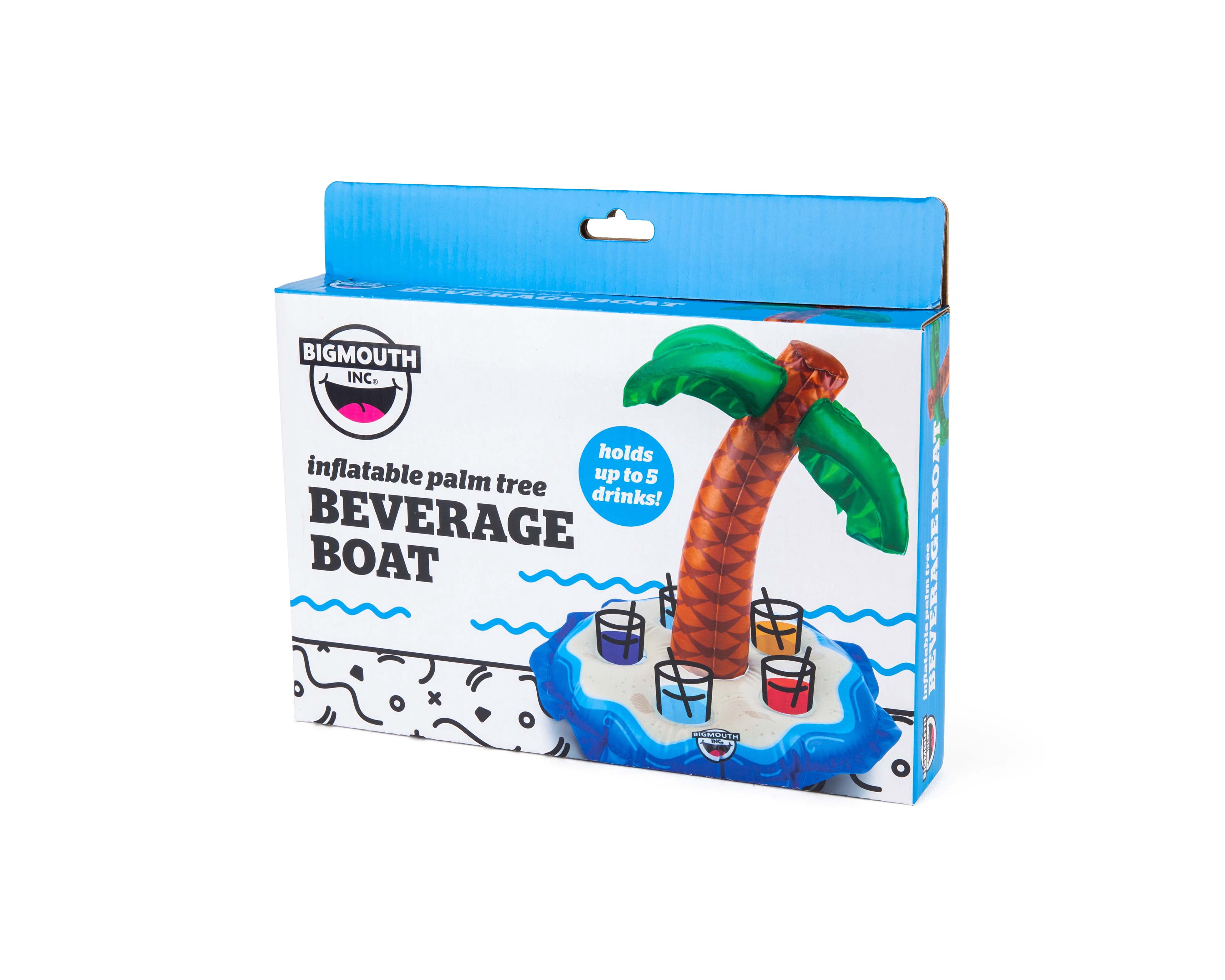 BigMouth Inc. Inflatable Palm Tree Multi-Drink Float, Floating Drink Holder for Pool Parties