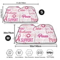 thumbnail image 7 of Lsque Breast Cancer Pink Ribbons Awareness (2) Car Windshield Sun Shade | Accordion Folding Style Auto Shade for Car Truck SUV Van | Blocks UV Rays Sun Visor Protector | Medium, 7 of 7