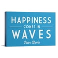 thumbnail image 1 of Outer Banks, North Carolina, Happiness Comes in Waves, Simply Said, (12x18 Wrapped Canvas, Wall Decor, Artwork), 1 of 5