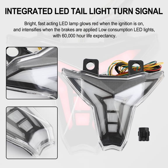 Integrated Tail Light Turn Signal For KAWASAKI Ninja ZX10R Z1000 2013-2022 Clear