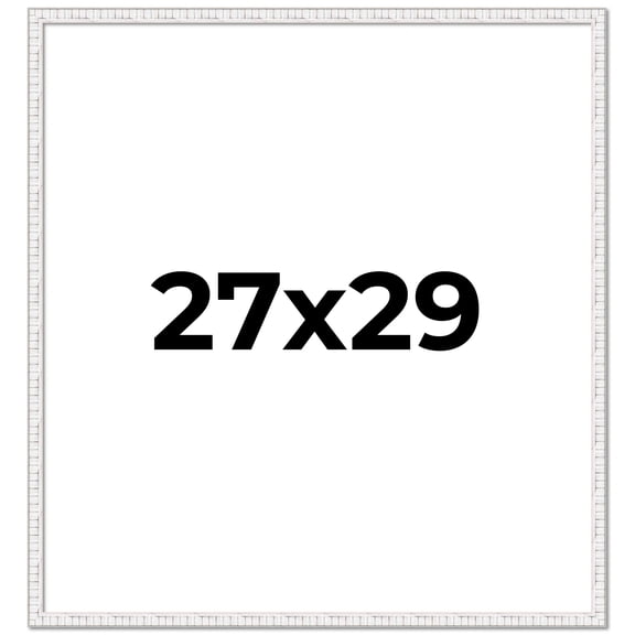 27x29 Frame White Real Wood Picture Frame Width 0.75 inches | Interior Frame Depth 0.5 inches |