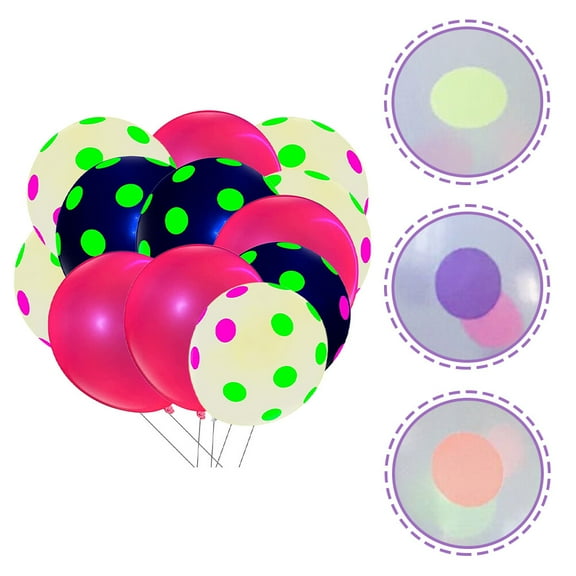 OFFIGAM Fluorescent Balloons Assorted Color for Lively Party Atmosphere