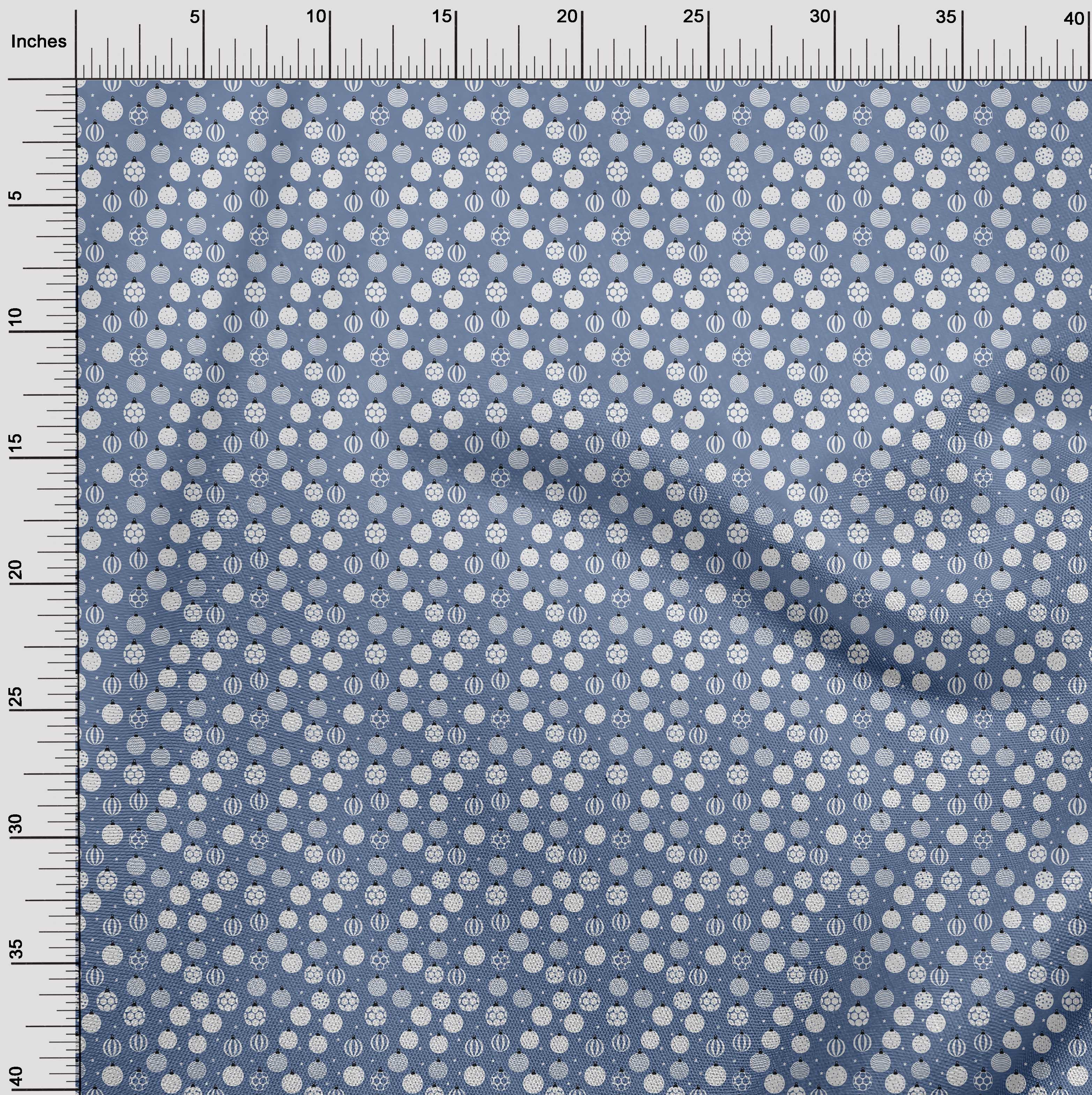 oneOone Cotton Poplin Dusty Blue Fabric Christmas Diy Clothing Quilting Fabric Print Fabric By Yard 56 Inch Wide