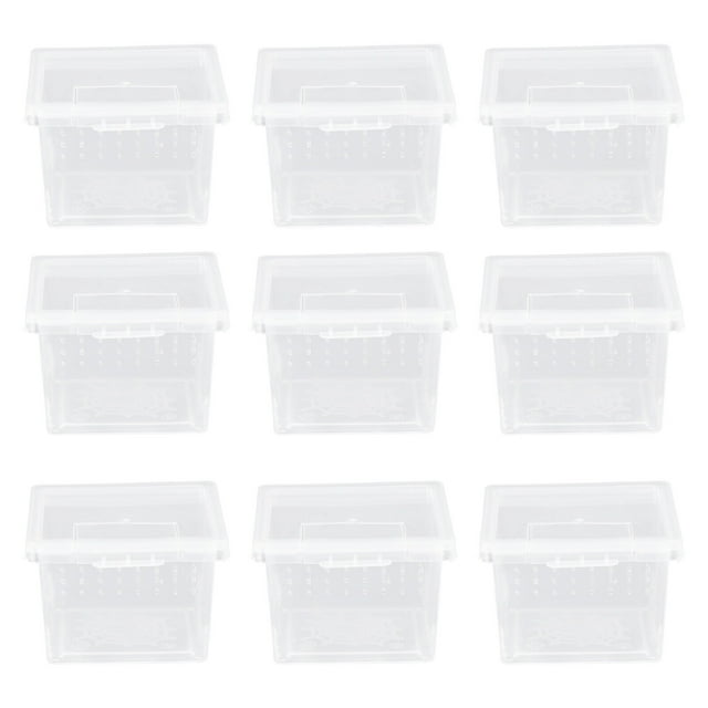 SHISUYAN Transparent PP Reptile Breeding Box for Pet Use Safe and Durable with Highquality Materials 10pcs