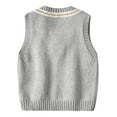 thumbnail image 3 of URMAGIC Toddler Unisex Sweater Vest Knit 100% Cotton Uniform Sleeveless Solid Color Pullover Comfort Vest, 3 of 10