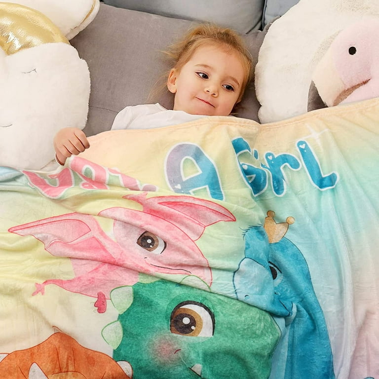 Dinosaur Blanket for Girls Just A Girl Who Loves Dinosaurs Throw Blanket Soft Kids Kawaii Blanket Dinosaurs Gifts for Birthday Christmas 50x60 inches Walmart