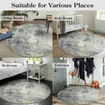 thumbnail image 2 of Moynesa 4'Round Modern Abstract Round Rug,Gray Front Door Rug Washable Entryway Circle Rug Non Slip Bedroom Mat, Contemporary Soft Indoor Accent Carpet for Living Room Sofa Bedroom Nursery Decor, 2 of 7