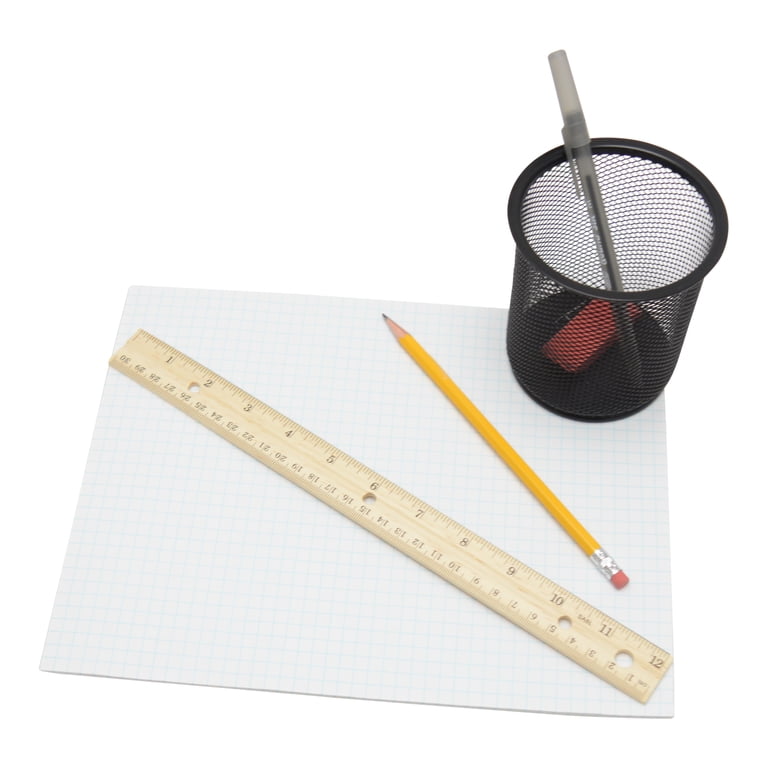 Westcott Basix Wood Ruler, 12" with Metal Edge, 30-Pack photo 3
