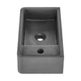 thumbnail image 6 of Lisse 16" Rectangle Concrete Wall-Mount Bathroom Sink in Dark Grey, 6 of 12