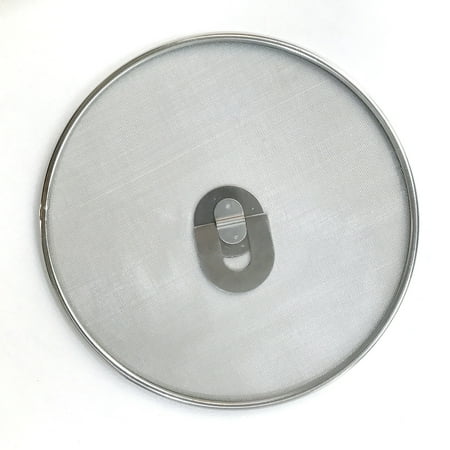 

3Pcs Frying Pan Splatter Guard Stainless Practical Resistant Supplies with Folding Handle Screen Mesh for Home Use 29CM