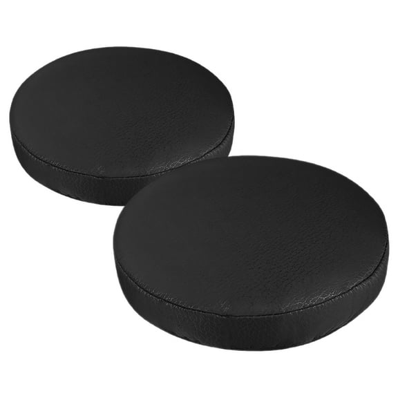Worgeous 2Pcs PU Stool Seat Covers Elastic Bar Stool Cushion Slipcovers Waterproof PU Seat Covers Stool Cushion Slipcovers for Swivel Chairs Kitchen Bar Stools