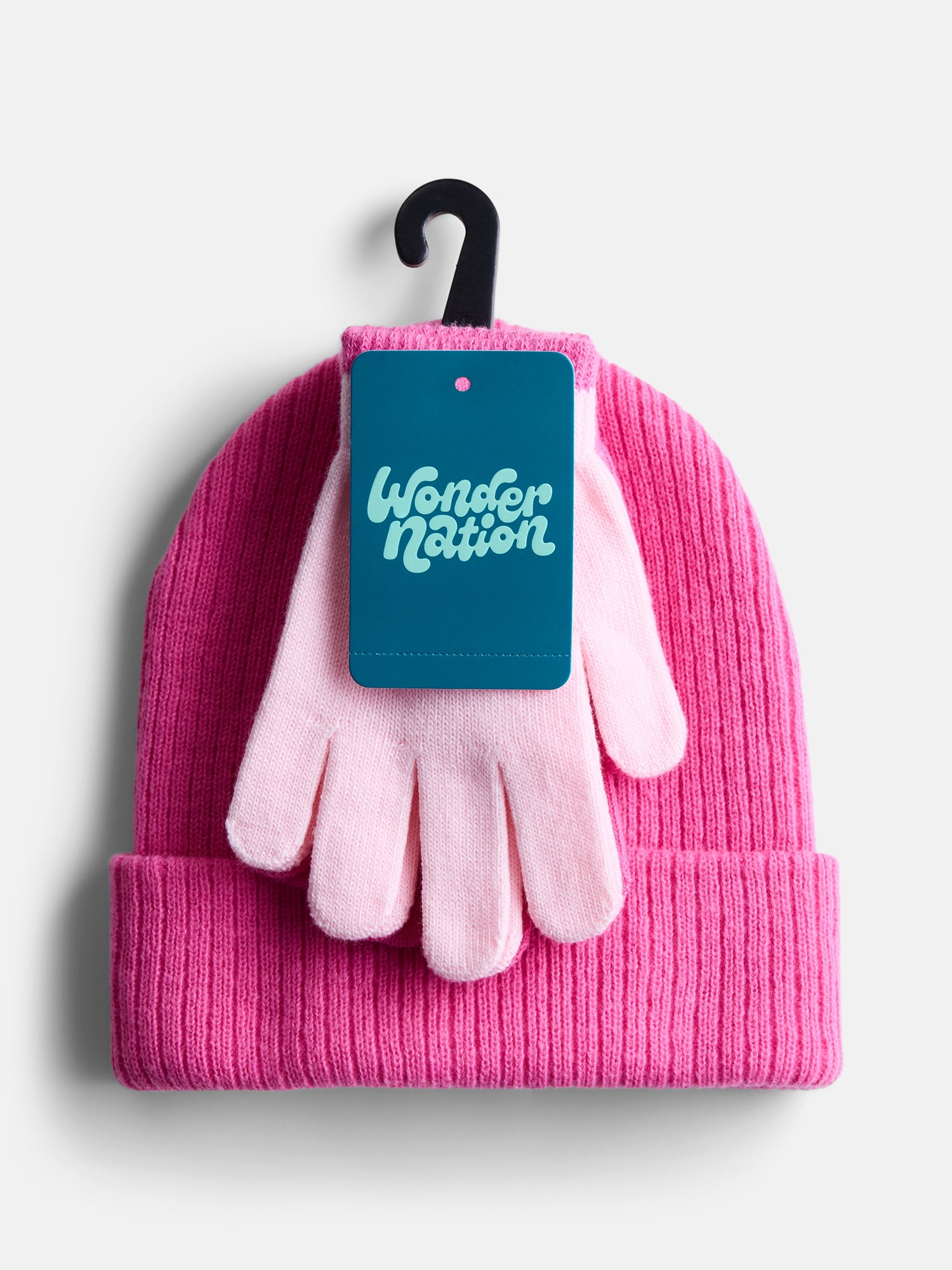 Wonder Nation Kids' Beanie Hat and Gloves Set, 5- Piece