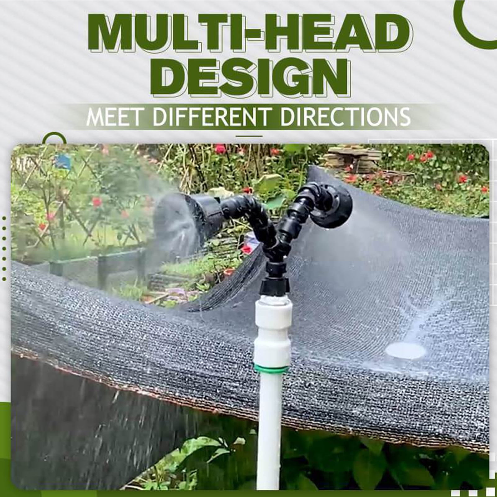 1-2Pcs 5-Head Garden Lawn Water Spray Misting Nozzle Sprinkler Irrigation System 