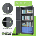 thumbnail image 5 of Magshion 71" Metal Garage Storage Cabinet with Locking Doors, 4 Adjustable Shelves for Home, Office, Grey, 5 of 10
