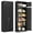 Black-86" H-RI, variant on Polup 86" Height Modern Metal Pantry Storage Cabinet with Doors and Adjustable Shelves White for Living Room Kitchen and Home