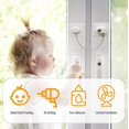 thumbnail image 2 of 2 Pack Refrigerator Lock with Keys, White Child Safety Adhesive Window Lock, Door Lock Cupboard Refrigerator Cabinet Window Cupboard Drawer Washer, No, 2 of 4