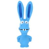 Long Black Cute Rabbit Latex Puppy Chew Squeeze Sounding Pet Bite Resistant Toy(Blue)