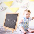 thumbnail image 4 of LABSERRON 1Set Grey Felt Message Board with Wooden Frame and Desktop Easel for Wedding and Parties, 4 of 6