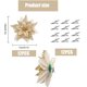 thumbnail image 1 of Aleko 12 piezas Navidad Poinsettia Flor artificial Pointsettia con clips Navidad Glitter Poinsettia Adornos Árbol de Navidad Flores Decoraciones, DIY Corona de Navidad Decoración de fiesta navideña (Oro) ACTIVE Biensenido a ACTIVE, 1 of 5