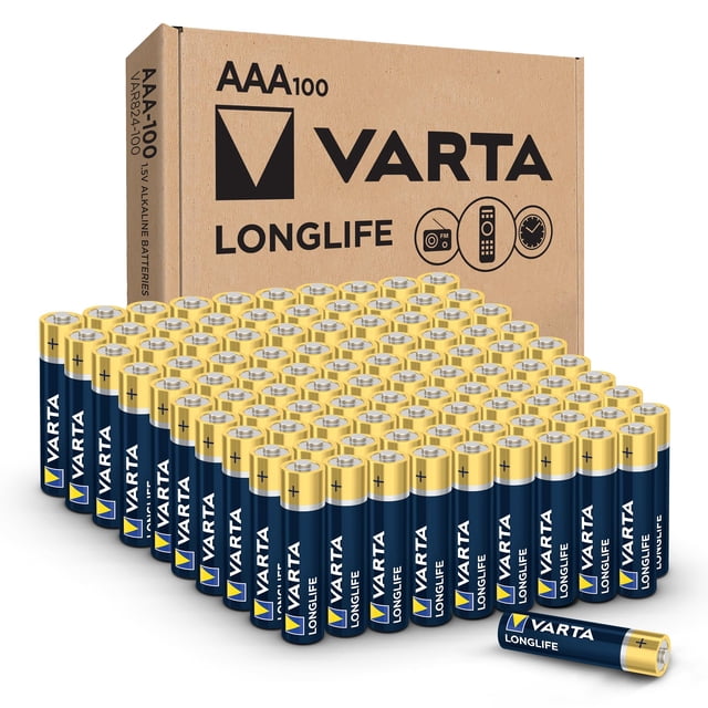 Batería alcalina VARTA Longlife AAA, paquete de 100