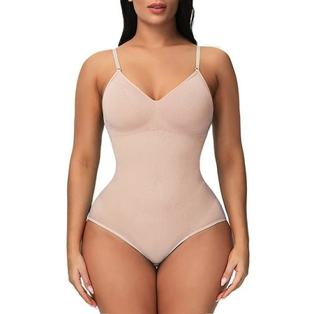 

Shapewear For Women Tummy Control Shapewear Bodysuit Thong Thong Body Shaper Bodysuit With Built In Bra Deep V