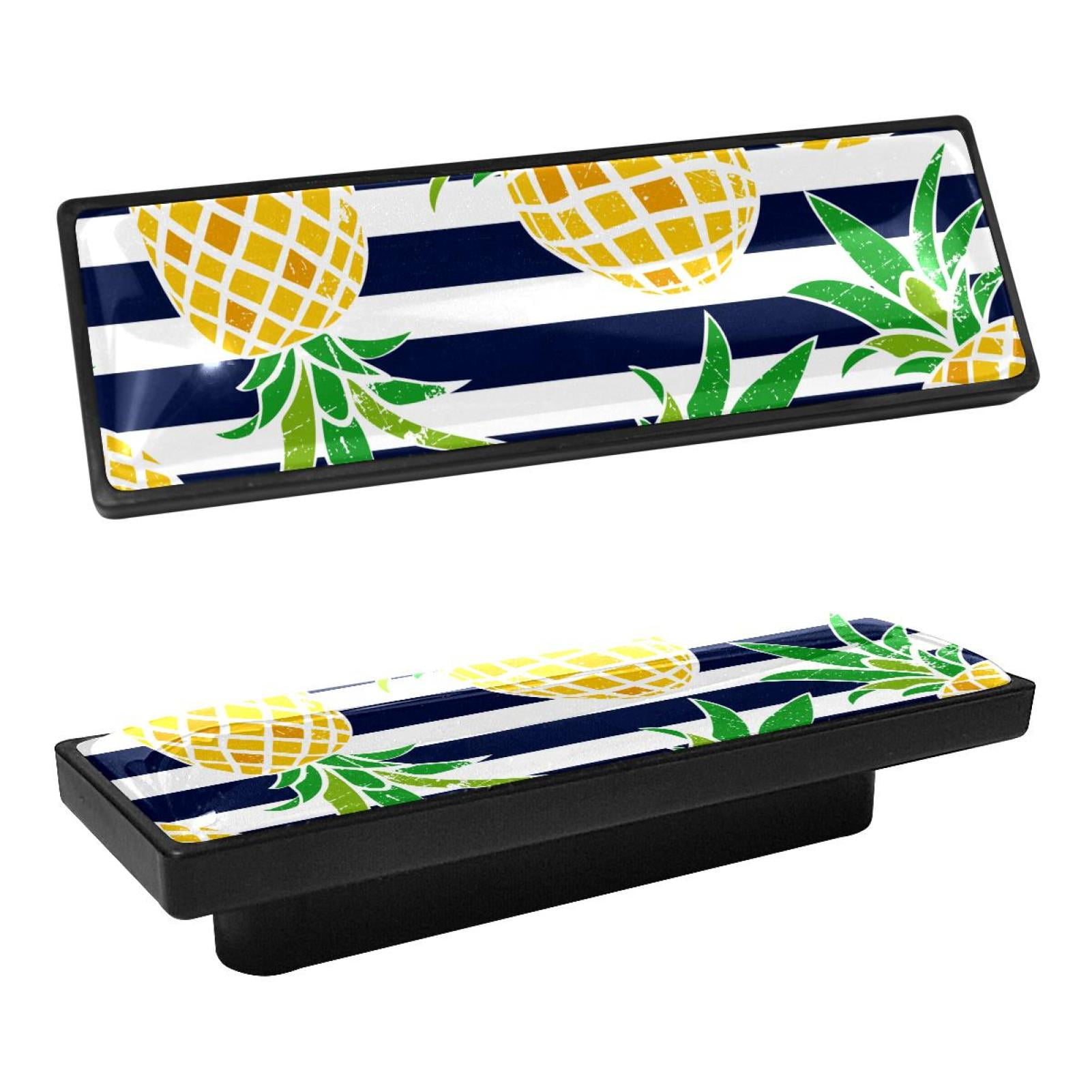 4 Pcs Rectangle Handle Cupboard Knob Drawer Pulls Handle