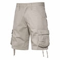 thumbnail image 2 of Havenre Men's Multi Pocket Zipper Cargo Shorts Big and Tall Regular Fit Casual Outdoor Hiking Loose Fit Twill Classic Short Pants Beige XXL, 2 of 8