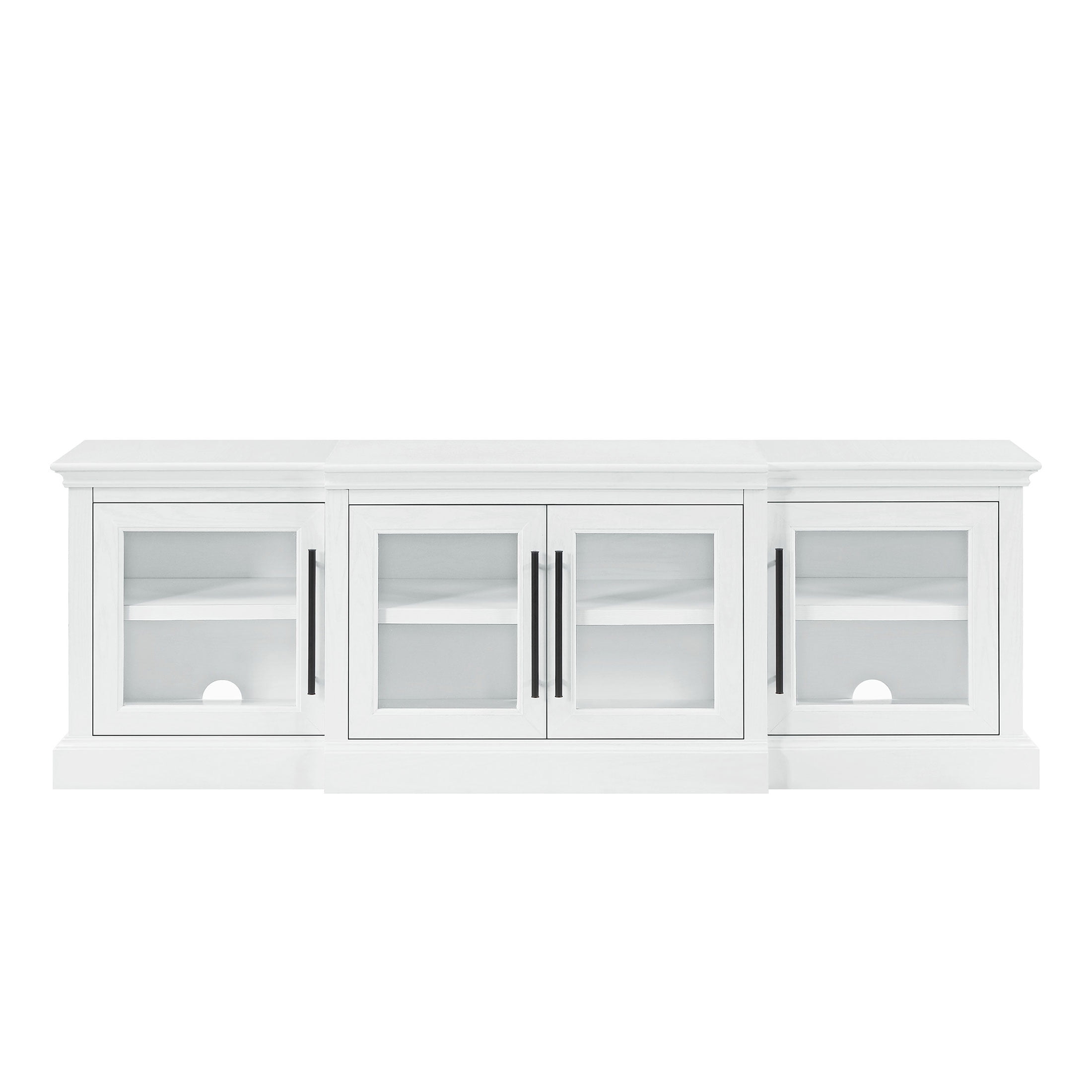 Whalen Rowan Low Profile TV Stand for TV up to 85", White Finish