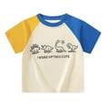 thumbnail image 1 of Hiiyo T-Shirt Garçon Imprimé Dinosaure Color Block Manches Courtes T-Shirt Graphique, 1 of 8