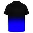 thumbnail image 3 of POTETI Casual Polo Shirts for Men Collared Short Sleeve Shirts Loose Gradient Color Quarter Zip Tops, 3 of 4