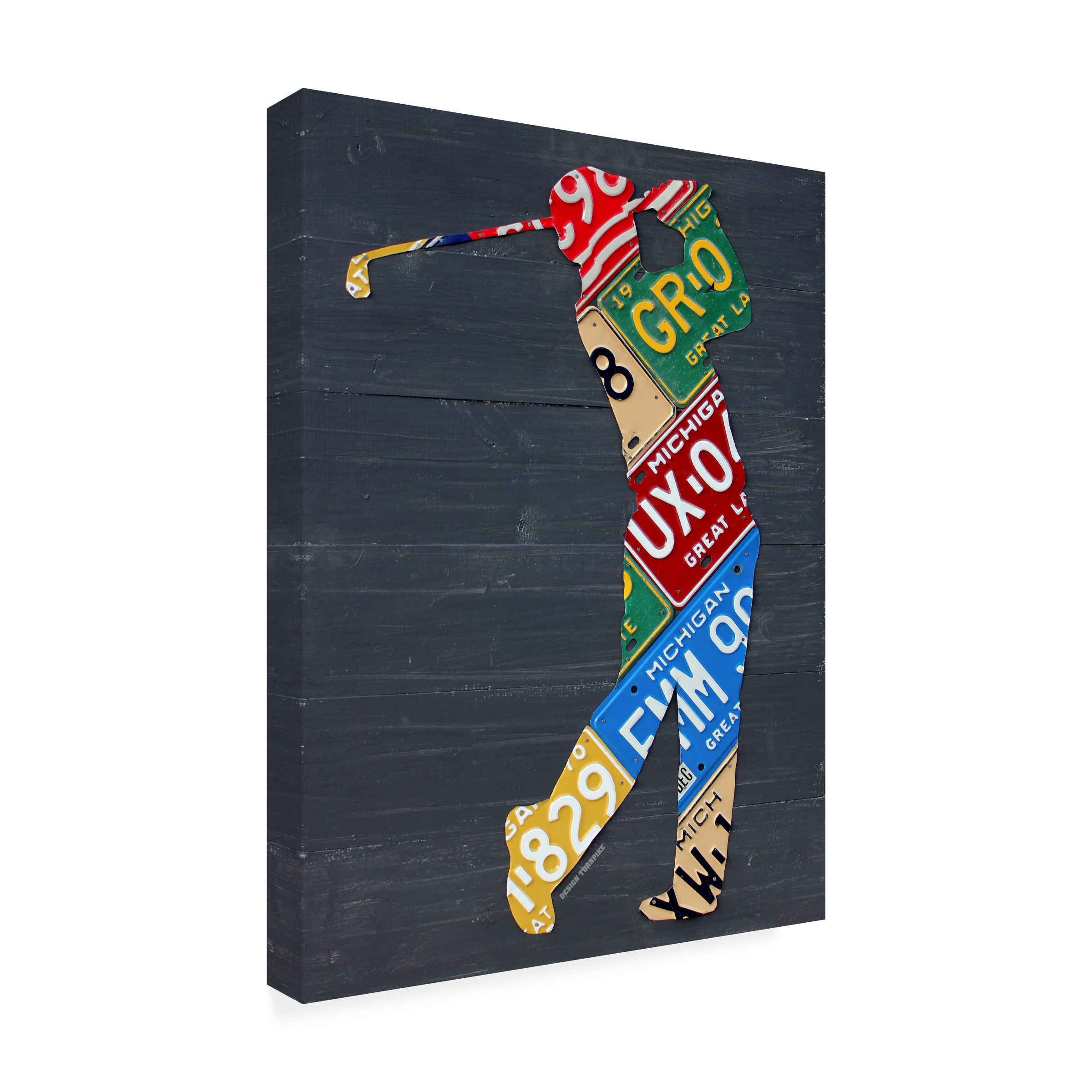 Trademark Fine Art 'Golfer License Plate art' Canvas Art by Design Turnpike