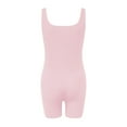 thumbnail image 5 of JINMGG Shorts for Women Clearance $5 Spring and Summer Solid Tight Waistband Sleeveless Square Neck Short Jumpsuit Pink L, 5 of 6