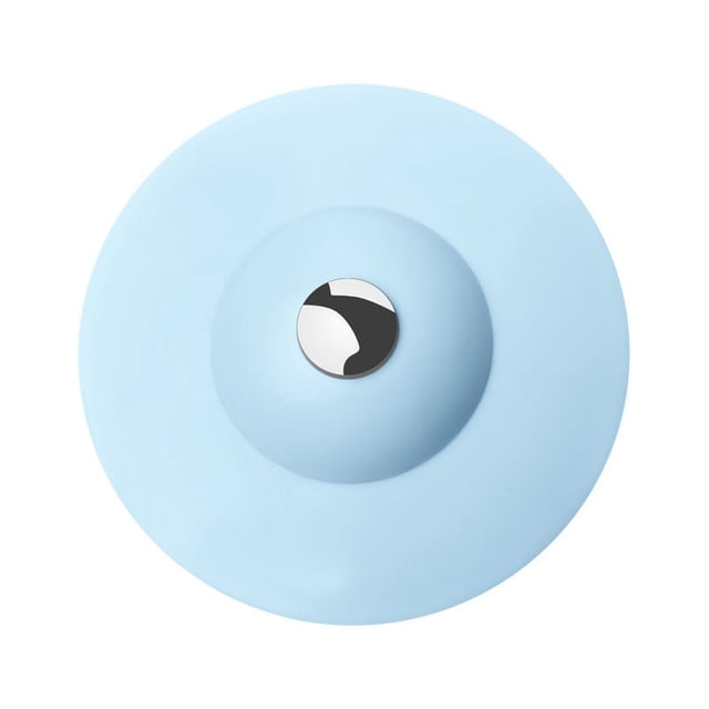 Diámetro 10 cm, (azul) 1 paquete, cubierta de drenaje de silicona, tapa de bañera, herramienta de limpieza de tapón de drenaje, limpieza de fregadero de bañera